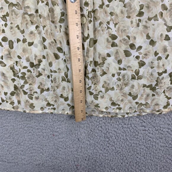 Compagnie Internationale Express Skirt Womens Large Beige Floral Maxi Sheer L - Picture 3 of 9